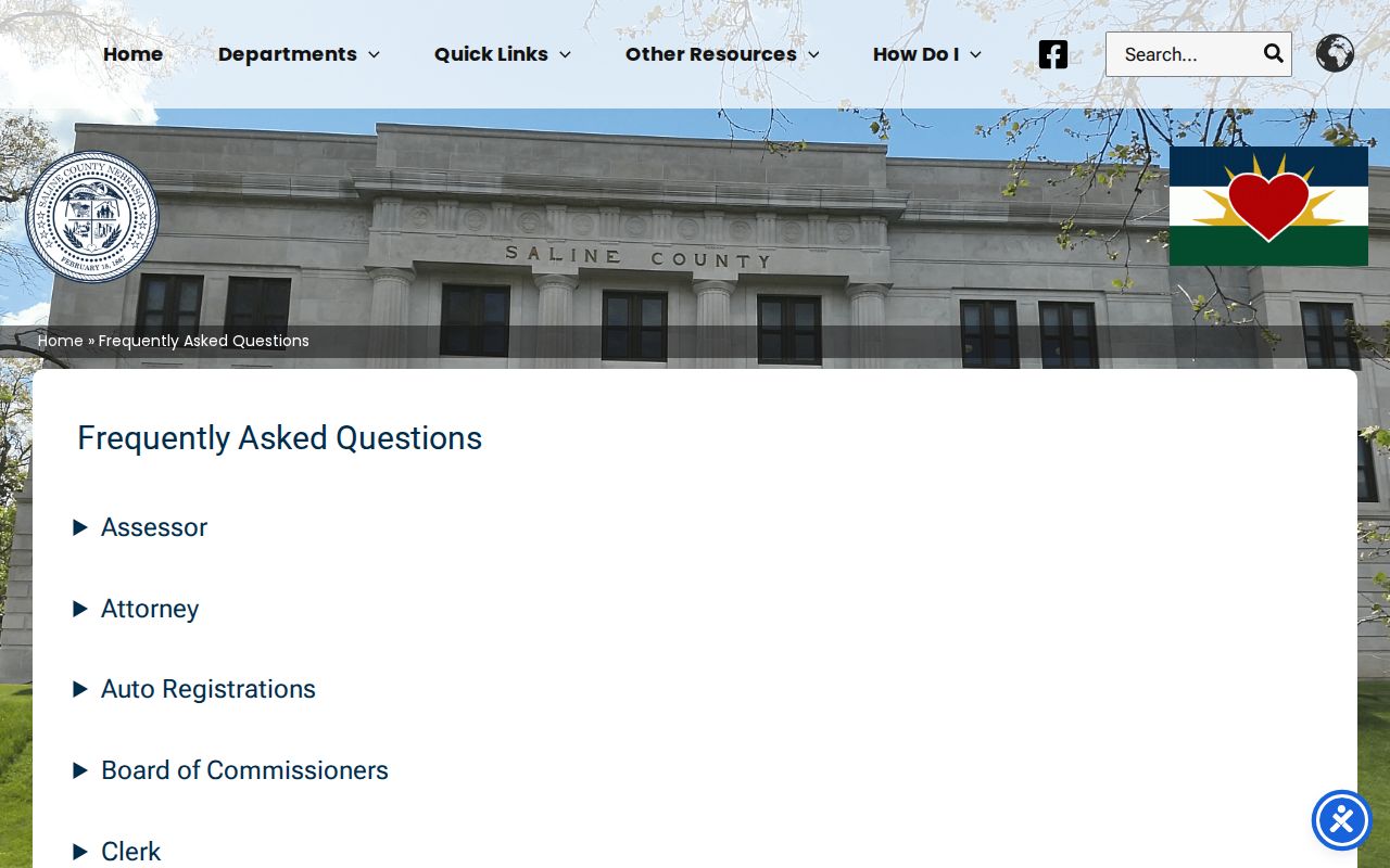 Saline County public-records request guidance for booking records
